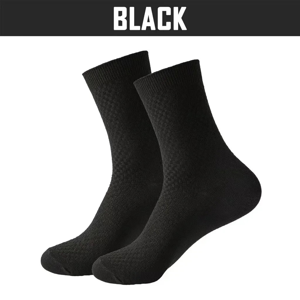 5Pairs/Lot Men's Socks High Quality Bamboo Fiber Business Breathable Deodorizing Socks Men's Casual Socks Large Size EU38-46