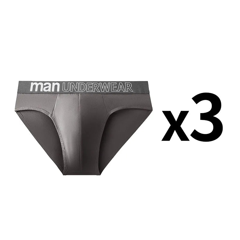 3 Pcs/Lot Men's Letter Briefs Underwear Comfortable Panties Shorts Sexy Gifts for Man Underpants