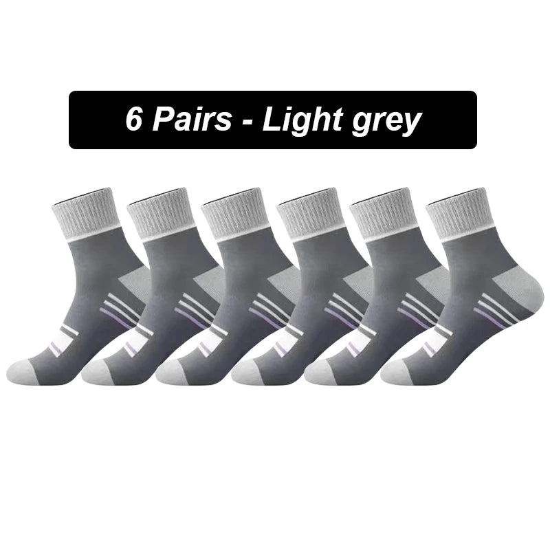 6Pairs Men Socks Breathable Cotton Sports Stockings Men Socks Comfortable Sweat Absorption Deodorant Business Sox High Quality