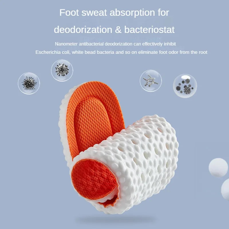 Large Size Sports Insoles EU47-48-49-50 for Adults Men Women PU High Elastic Shoe Pads Cushion Sweat Absorption