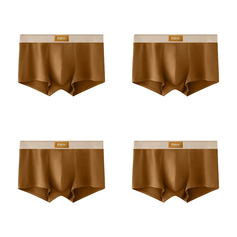 4 pcs Men Underwear Cotton BoxerShorts Hombre Panties Man Breathable Underpants Sexy Sports Comfort Male Boxers Large Size L-7XL