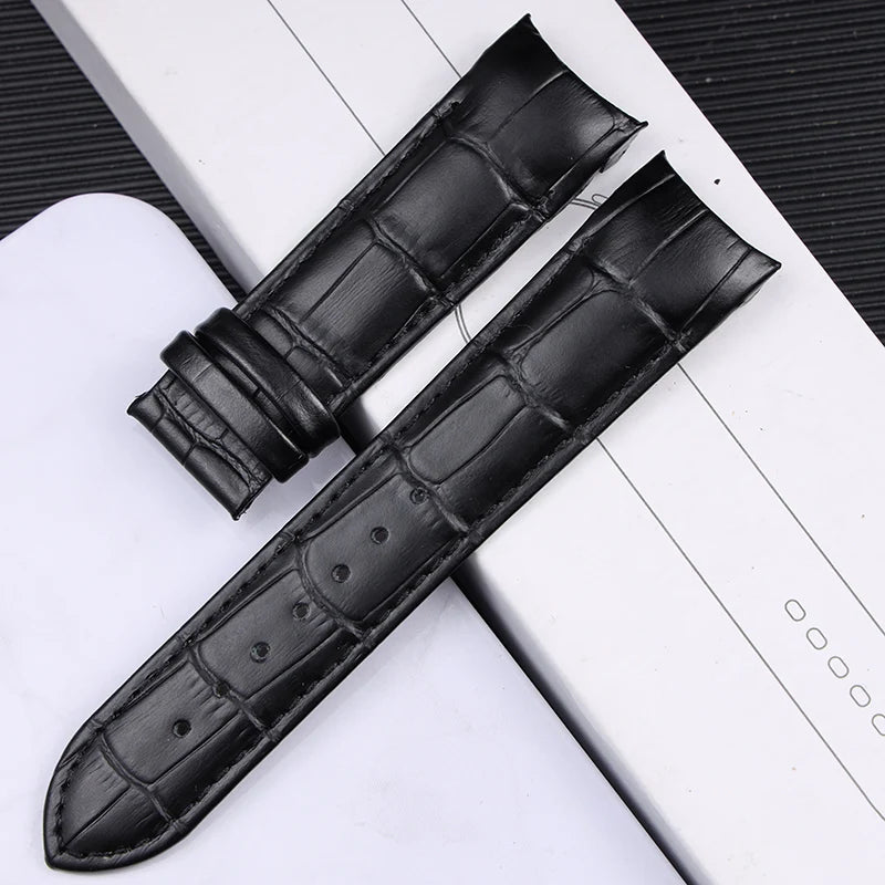 Genuine Leat/her Watch Strap for Tissot T035 Watchband Men's 1853 T035627 T035617 T035407 Series Arc Mouth Belt 22mm 23mm 24mm