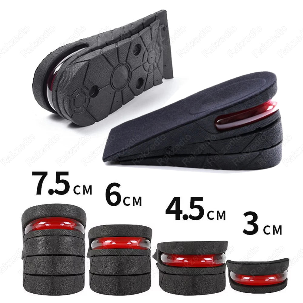 Height Increase Insoles for Men Women Heel Shoe Lift Insert Air Cushion Heightening Insoles Adjustable Shock Absorbing Foot Pad