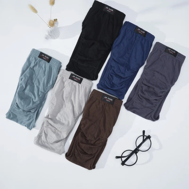 4 Pcs/Lot Men's 100% Cotton Breathable Briefs Comfortable Male Underwear Lingerie Panties Underpants Plue Size Xl -5Xl