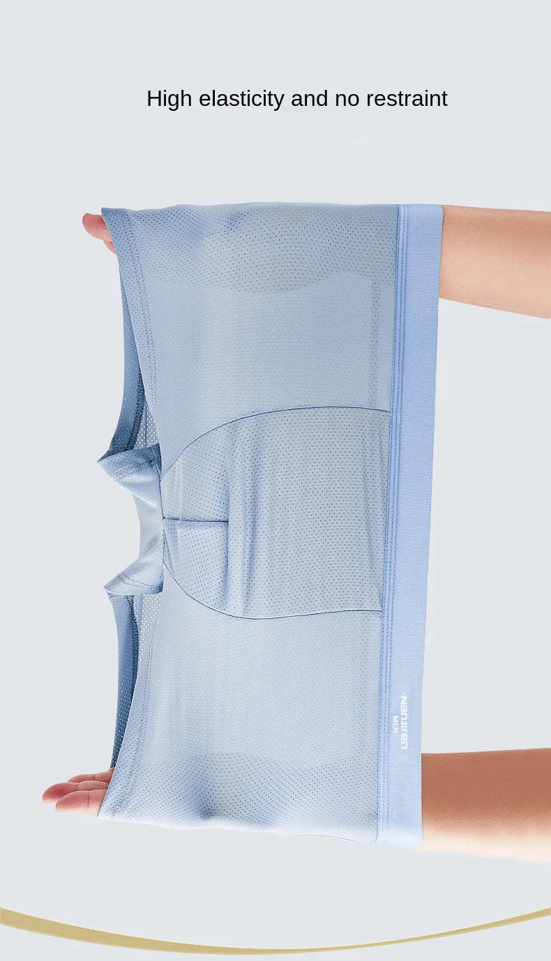 Men Boxers Men's Underwear 3A Antibacterial Underpants Ice Silk Men Boxer Shorts Breathable Elastic Male Panties Plus Size L-6XL