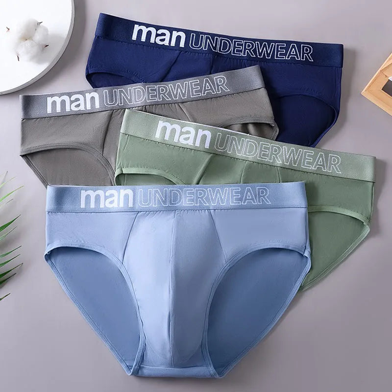 3 Pcs/Lot Men's Letter Briefs Underwear Comfortable Panties Shorts Sexy Gifts for Man Underpants