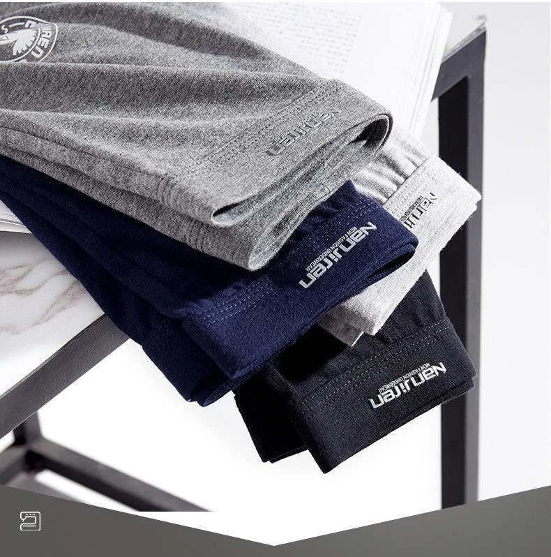 Plus Size Men Underwear Boxer Brand Man Underpants Solid Shorts Cotton Boxer Home Middle Male Boxer Shorts Sexy L-6xl