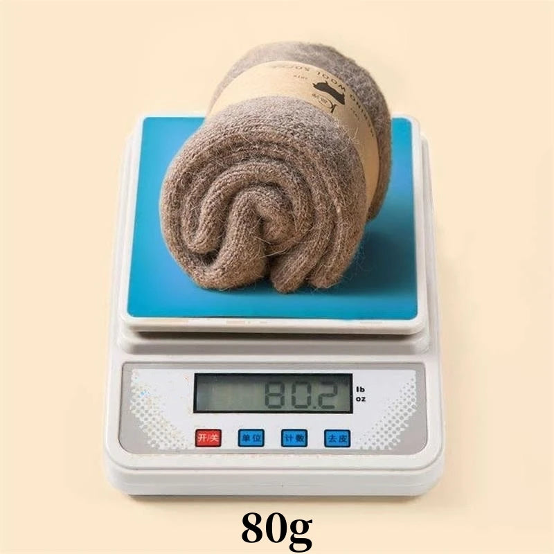 2Pairs/Men's Socks Super Thick Wool High Quality Merino Wool Socks Business Fall Winter Comfortable Mid-leg Socks Large Size Men