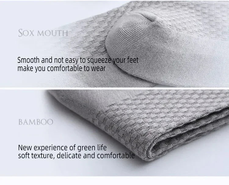 5Pairs/Lot Men's Socks High Quality Bamboo Fiber Business Breathable Deodorizing Socks Men's Casual Socks Large Size EU38-46
