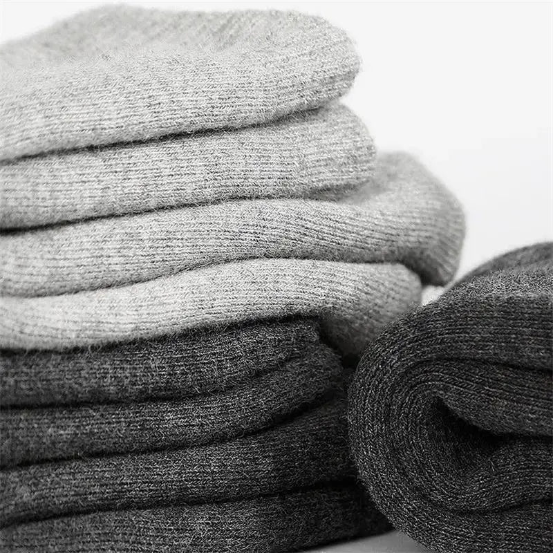 2Pairs/Men's Socks Super Thick Wool High Quality Merino Wool Socks Business Fall Winter Comfortable Mid-leg Socks Large Size Men