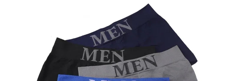5Pcs/Lot Men's Boxers Underwear Breathable Panties Man Boxer Solid Underpants Comfortable Male Brand Shorts Black Blue Underwear