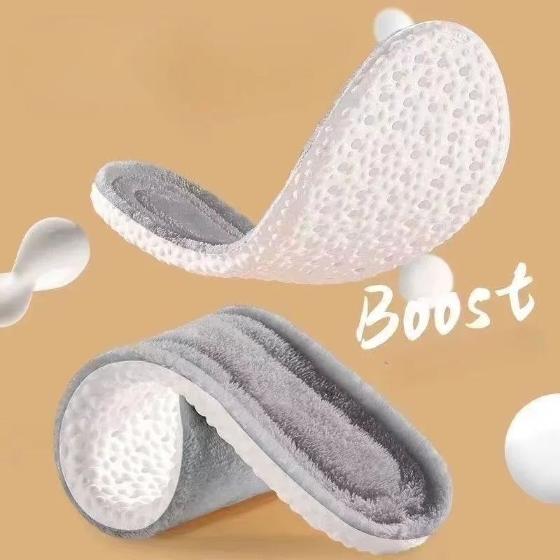 2PCS Soft Cashmere Snow Boots Padding Winter Warm Plush Insoles Women Men Thicken Thermal Shoe Pads Self Heated Sports Inserts