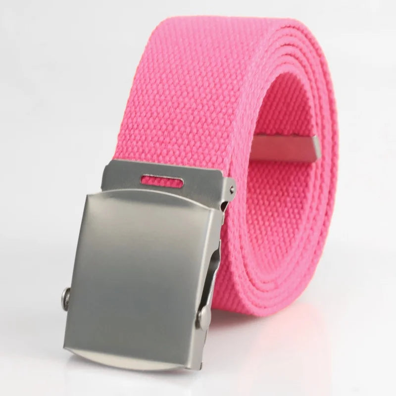 New Men's Canvas Belt Outdoor Wear-resistant Breathable Alloy Buckle Unisex Belt Youth Camouflage Sports waistband