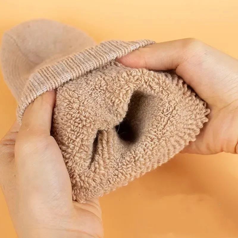 2Pairs/Men's Socks Super Thick Wool High Quality Merino Wool Socks Business Fall Winter Comfortable Mid-leg Socks Large Size Men