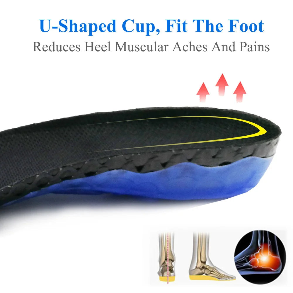 EVA Spring silicone orthopedic arch support Insoles inserts flat feet orthotic shoes sole insoles Plantar Fasciitis,foot care
