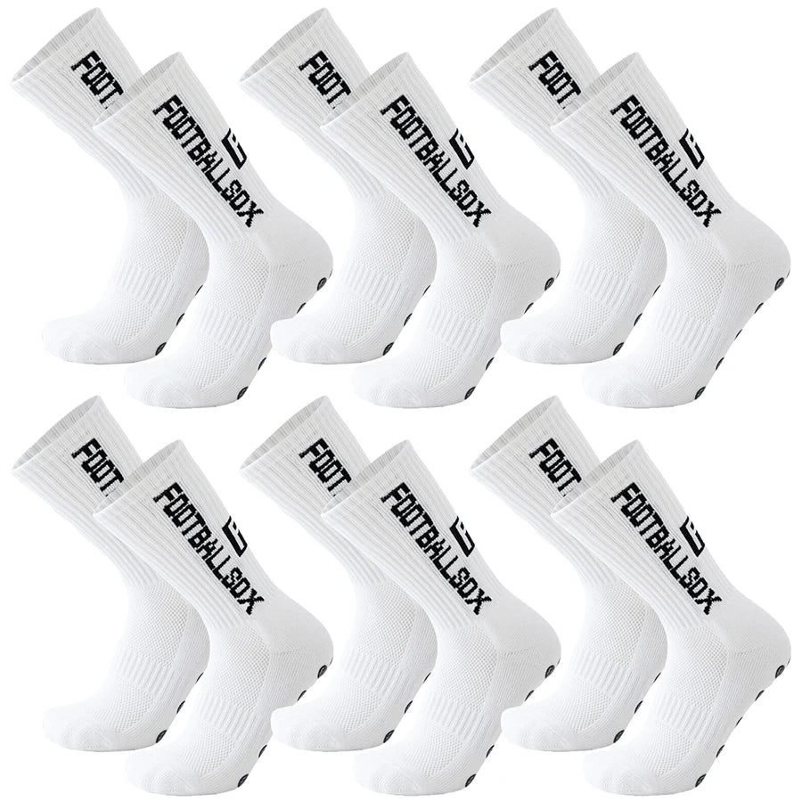 6Pairs Non Slip Workout Socks Men Women Football Basketball Baseball Rugby Soccer Cycling Running Tennis