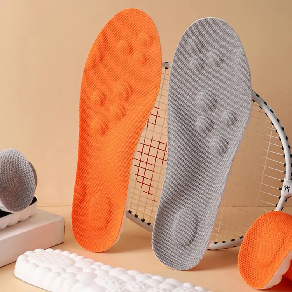 Memory Foam Insoles Cut to Fit Cloud Soles Breathable Inserts with Arch Support Shock-Absorbing Shoe Steppers for Sneakers