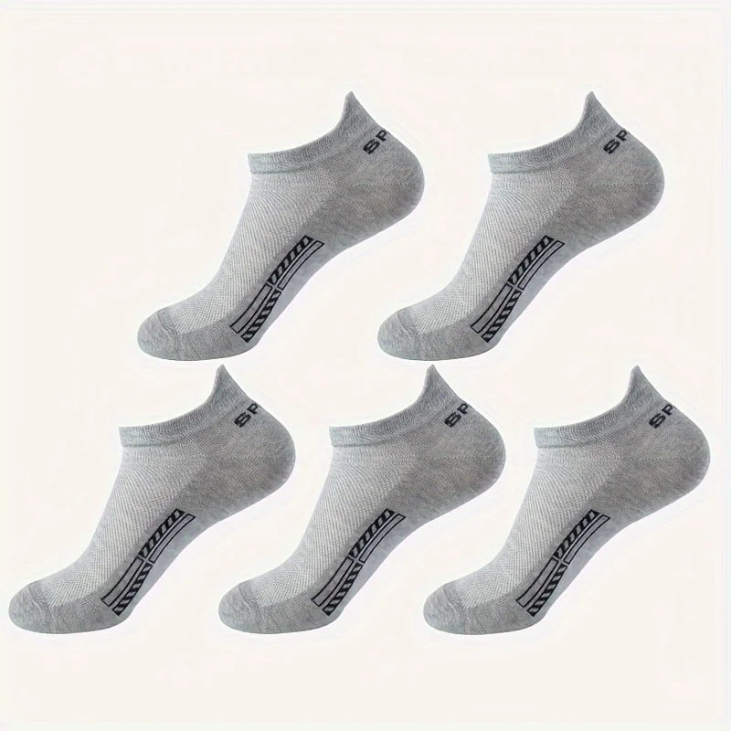 5/10 Pairs Cotton Men's Short Socks Crew Ankle Breathable Mesh Sports Casual Women Summer Low-Cut Thin Sock for Male