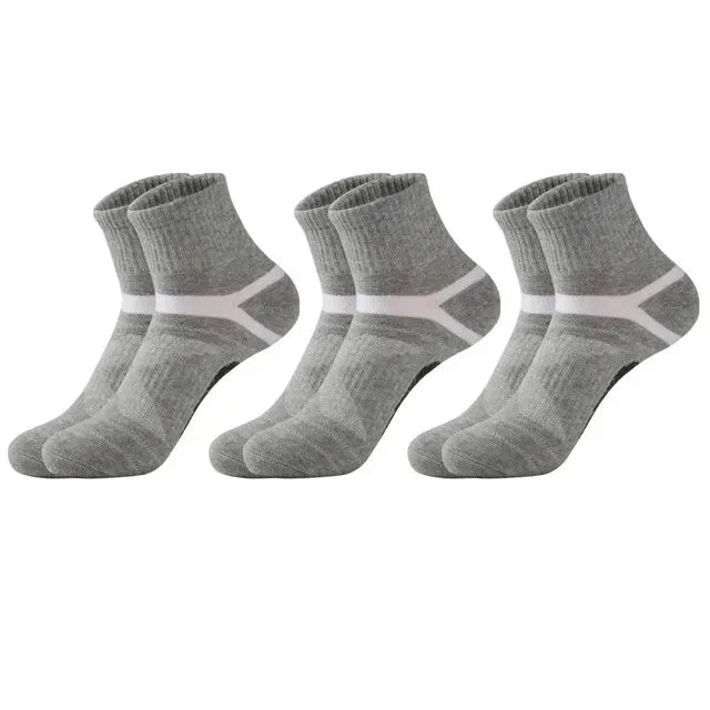 3 Pairs Men's Socks Hiking Black Sports Basketball Socks Casual Soft Running Summer Absorb Sweat Breathable Male Sokken Gifts