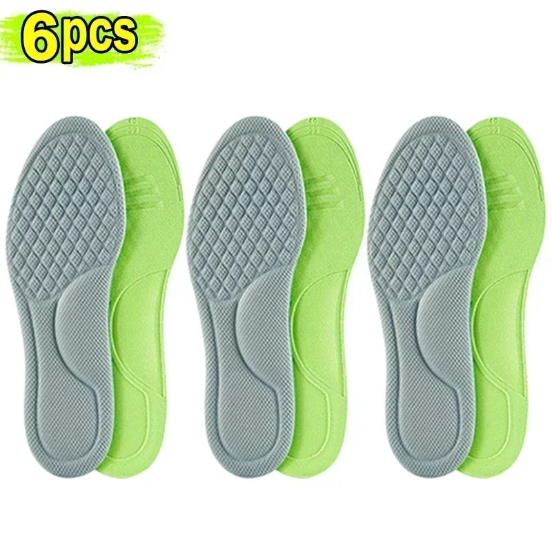 10pcs Unisex Memory Foam Orthopedic Insoles Deodorizing Insole Shoes Sports Absorbs Sweat Soft Antibacterial Shoe Accessories