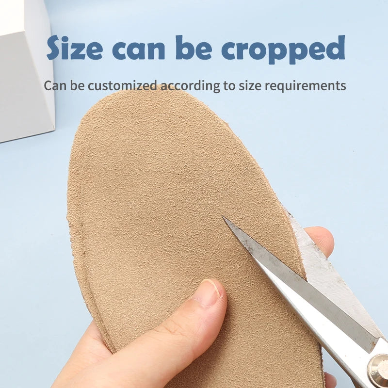 Deodorant Trimmed Cowhide Insoles for Children Shoe Insole Trimmable Men's Sneakers Ankle Boots for Women Sneaker Women's Boot