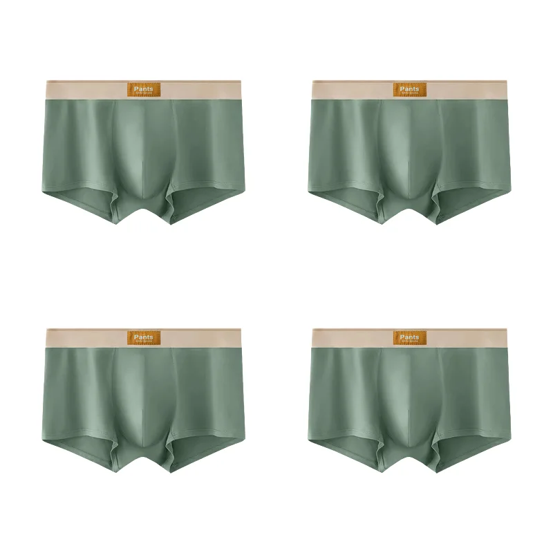 4 pcs Men Underwear Cotton BoxerShorts Hombre Panties Man Breathable Underpants Sexy Sports Comfort Male Boxers Large Size L-7XL