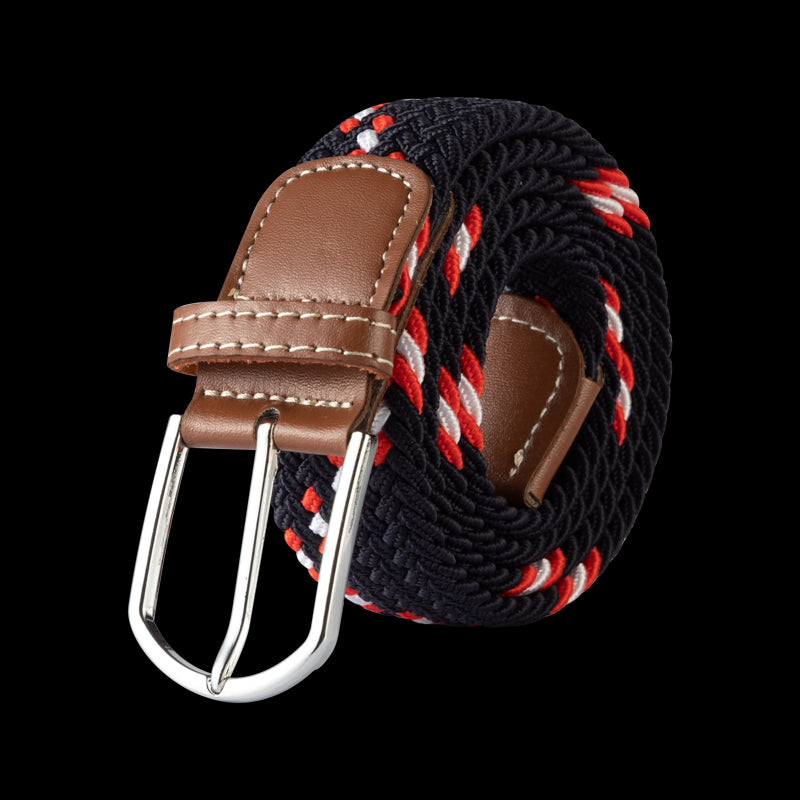 Blue Black Female Casual Knitted Pin Buckle Men Belt Woven Canvas Elastic Expandable Braided Stretch Belts Women Jeans 60colors