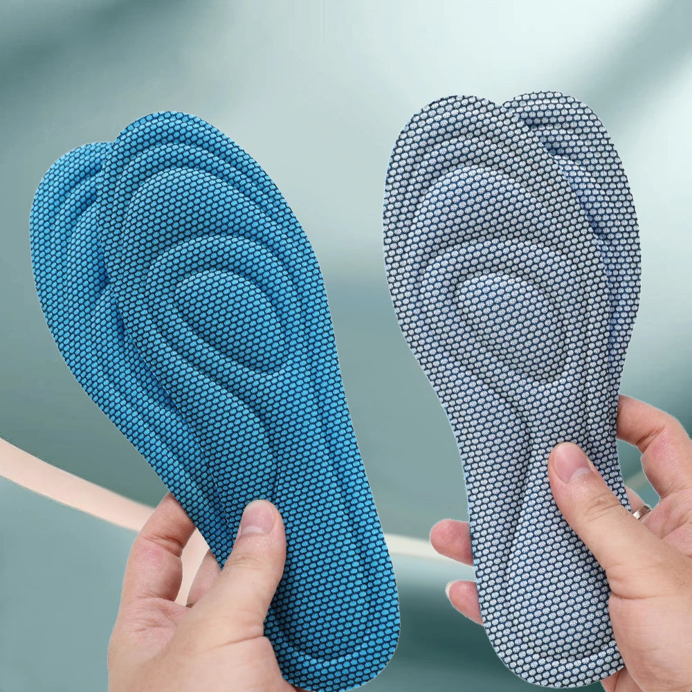20pcs Memory Foam Orthopedic Insoles Shoes Men Women Nano Antibacterial Deodorization Insole Sweat Absorption Running Cushion