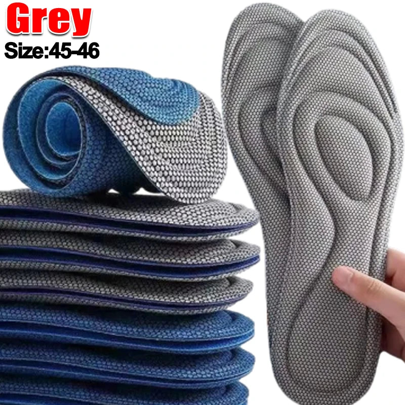 20pcs Memory Foam Orthopedic Insoles Shoes Men Women Nano Antibacterial Deodorization Insole Sweat Absorption Running Cushion