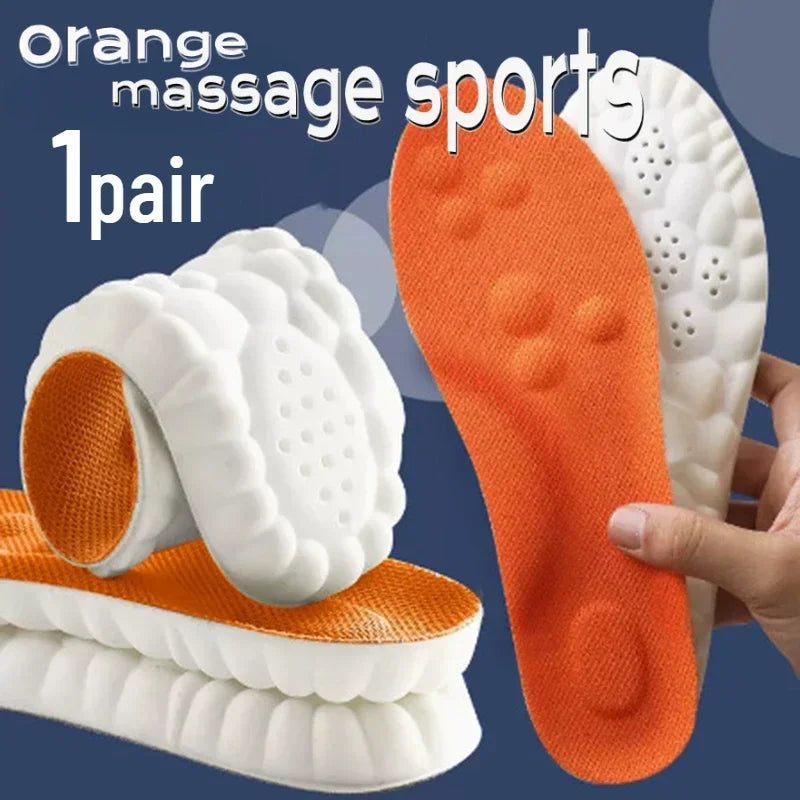 Large Size Sports Insoles EU47-48-49-50 for Adults Men Women PU High Elastic Shoe Pads Cushion Sweat Absorption