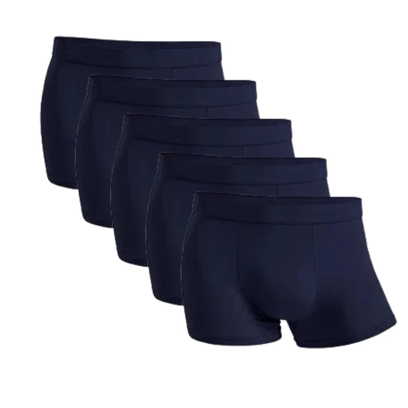 5 Packs Bamboo Boxers Man XL XXL XXXL XXXXL 5XL 6XL Plus Size Underwear Men Flat Feet Gym Shorts Panties Black Underpants Gifts