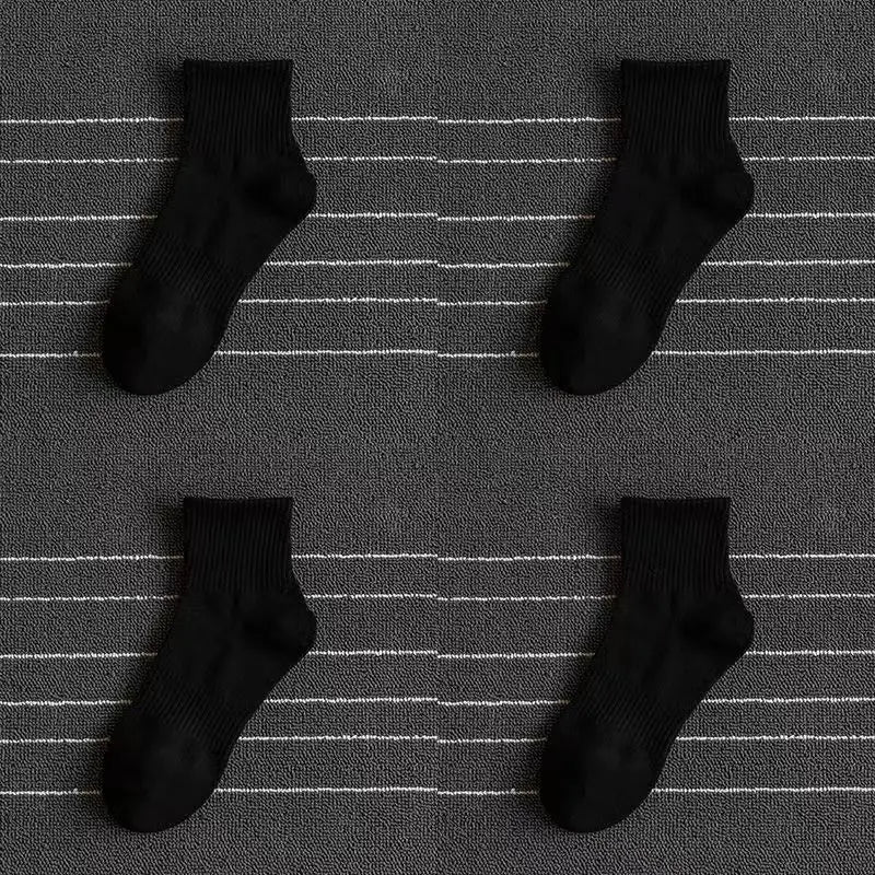 10/20 Pairs Neutral Solid Color Round Neck Socks Spring Summer Sweat Absorbing Breathable Soft Comfortable Couple Sports Socks