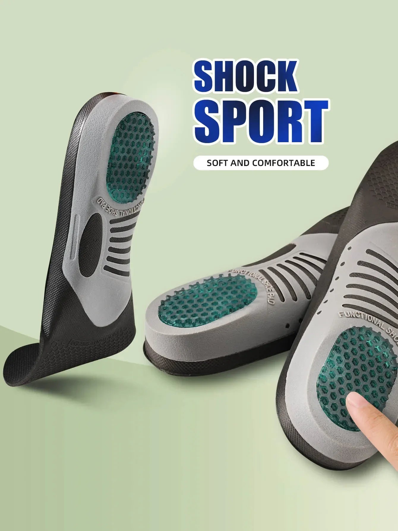 1 Pair Plantar Fasciitis Orthotic Shoe Inserts Arch Support Gel Comfort Shoe Insoles Athletic Running Insoles For Women And Men