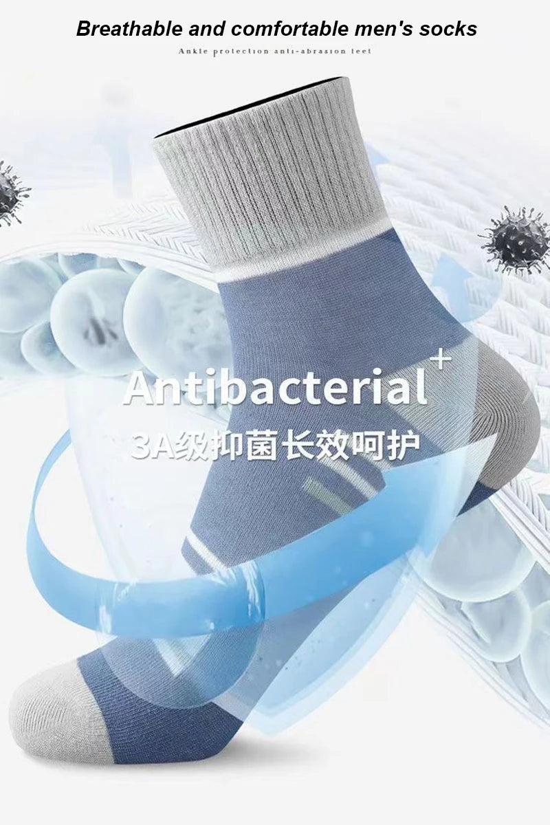 6Pairs Men Socks Breathable Cotton Sports Stockings Men Socks Comfortable Sweat Absorption Deodorant Business Sox High Quality