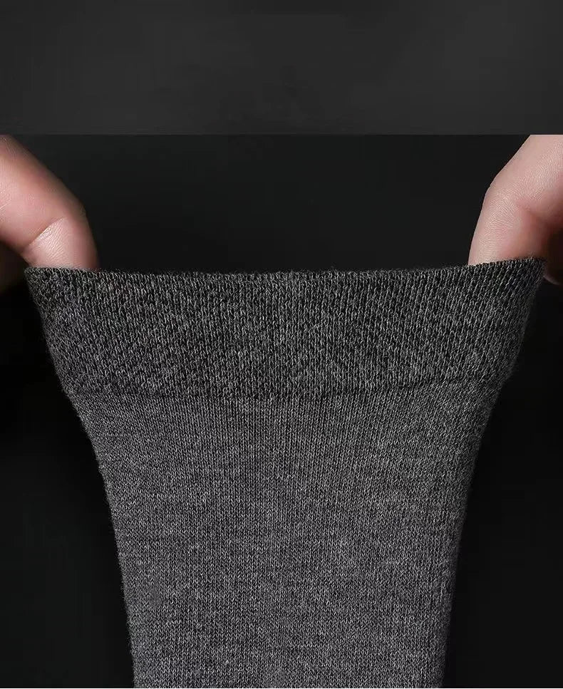 20Pcs/Lot Men's Pure Cotton Socks Plus Size Solid Color Casual Office Business Long Socks Breathable Soft Men's Socks EU39-48