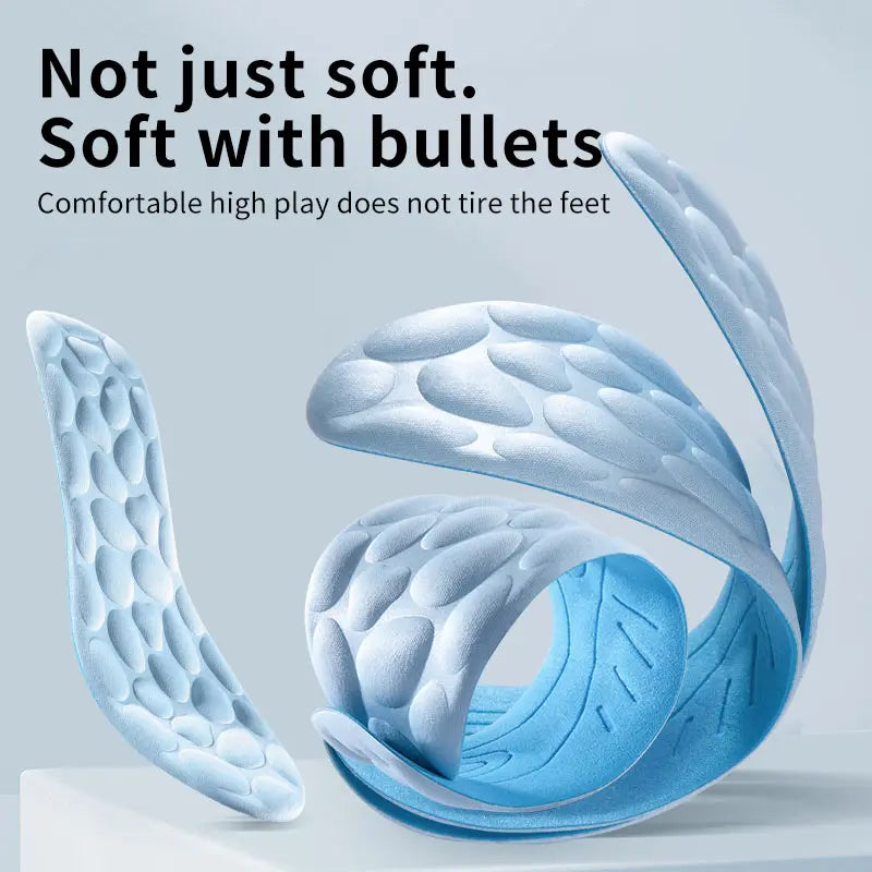 4D Cloud Technology Sports Insoles for Shoes PU Sole Soft Breathable Shock Absorption Cushion Running Orthopedic Care Insoles