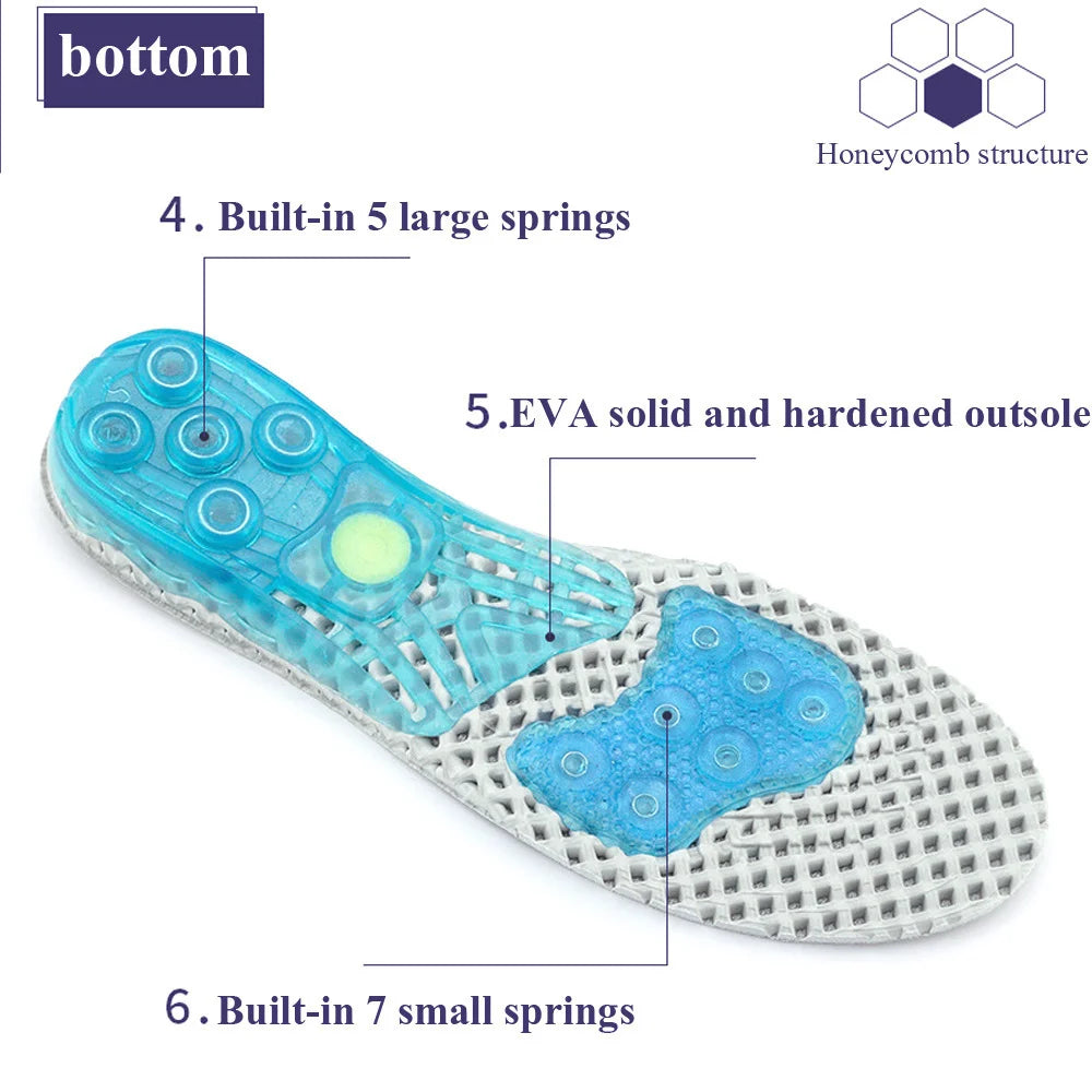 EVA Spring silicone orthopedic arch support Insoles inserts flat feet orthotic shoes sole insoles Plantar Fasciitis,foot care