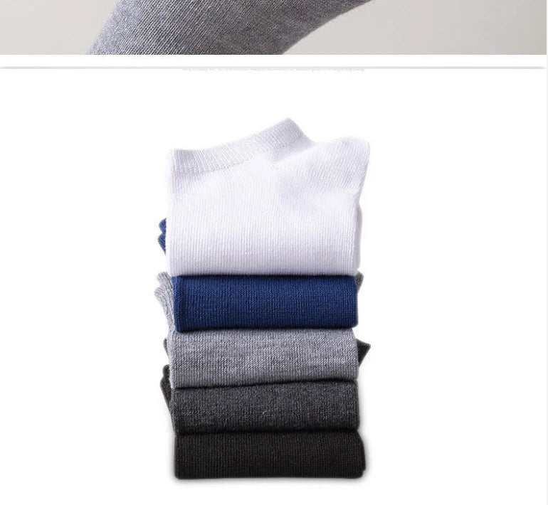Men Ankle Socks Solid Color Black White Gray Invisible Breathable Cotton Sports Socks Male Short Socks Women Men Sox 10/5Pcs