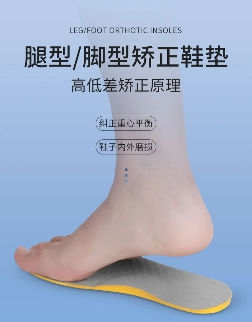 Orthotic Insoles For Flat Feet Arch Support Orthopedic Shoes Sole PU Insoles For Feet Men Women O/X Leg Corrected Care Pad