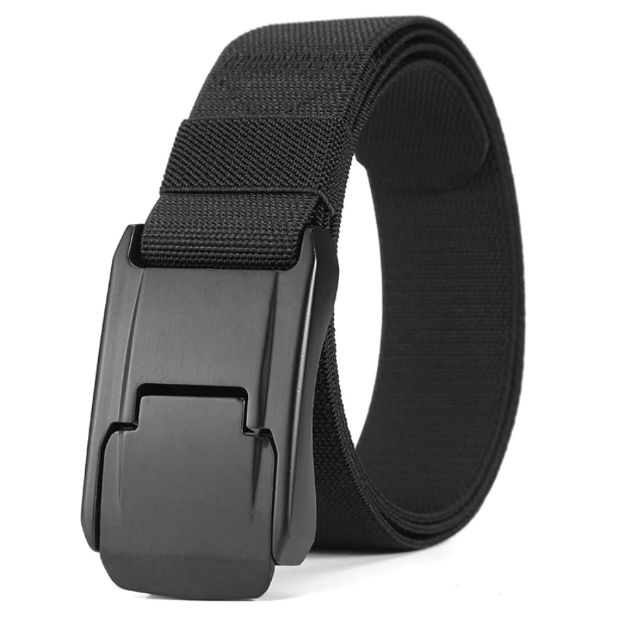 New Stretch Belt For Men and Women Hard Quick Release Buckle Strong Real Nylon Unisex Elastic Belt Overalls Work Belt