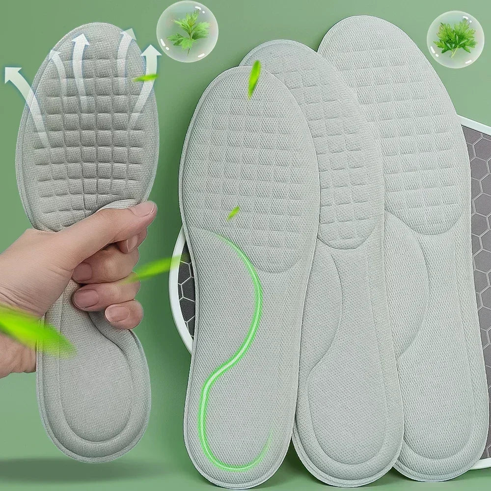 10pcs Unisex Memory Foam Orthopedic Insoles Deodorizing Insole Shoes Sports Absorbs Sweat Soft Antibacterial Shoe Accessories