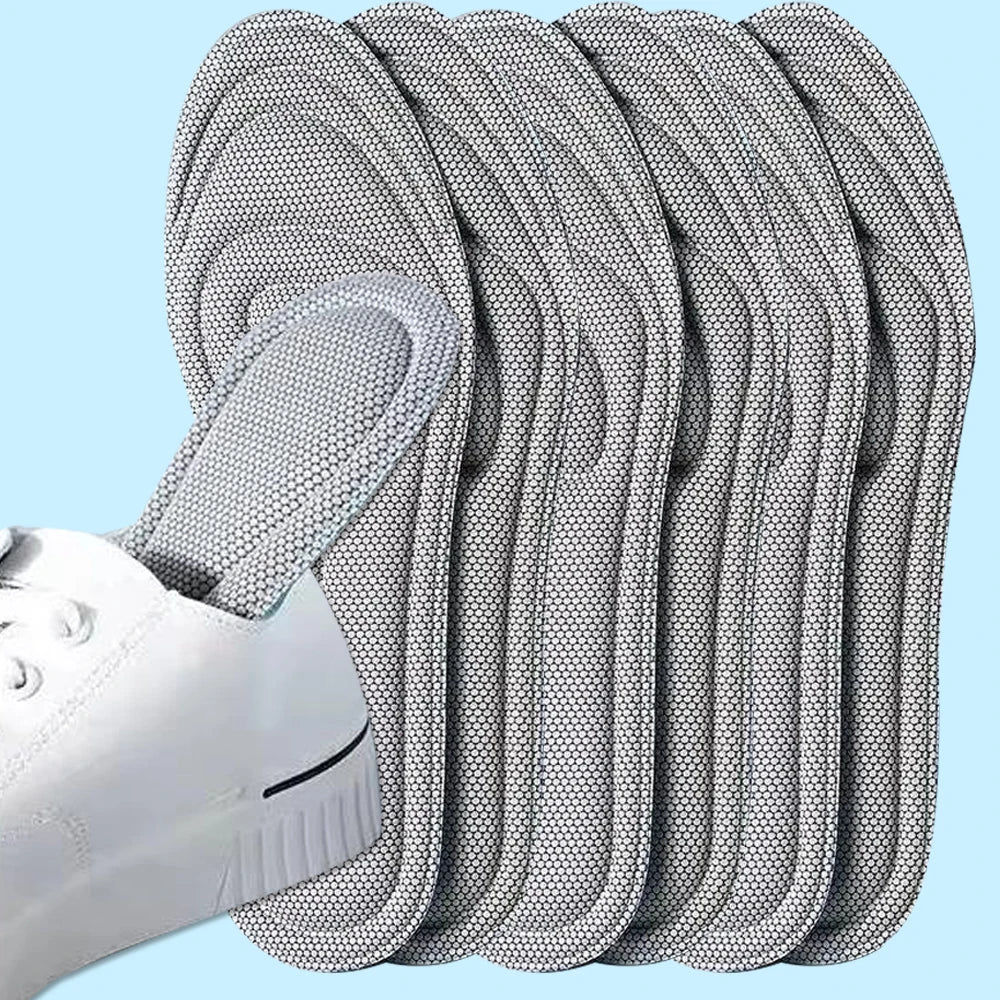 20pcs Memory Foam Orthopedic Insoles Shoes Men Women Nano Antibacterial Deodorization Insole Sweat Absorption Running Cushion