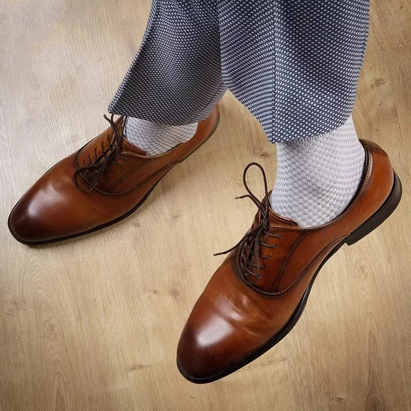 5Pairs/Lot Men's Socks High Quality Bamboo Fiber Business Breathable Deodorizing Socks Men's Casual Socks Large Size EU38-46