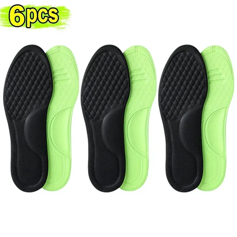 10pcs Unisex Memory Foam Orthopedic Insoles Deodorizing Insole Shoes Sports Absorbs Sweat Soft Antibacterial Shoe Accessories