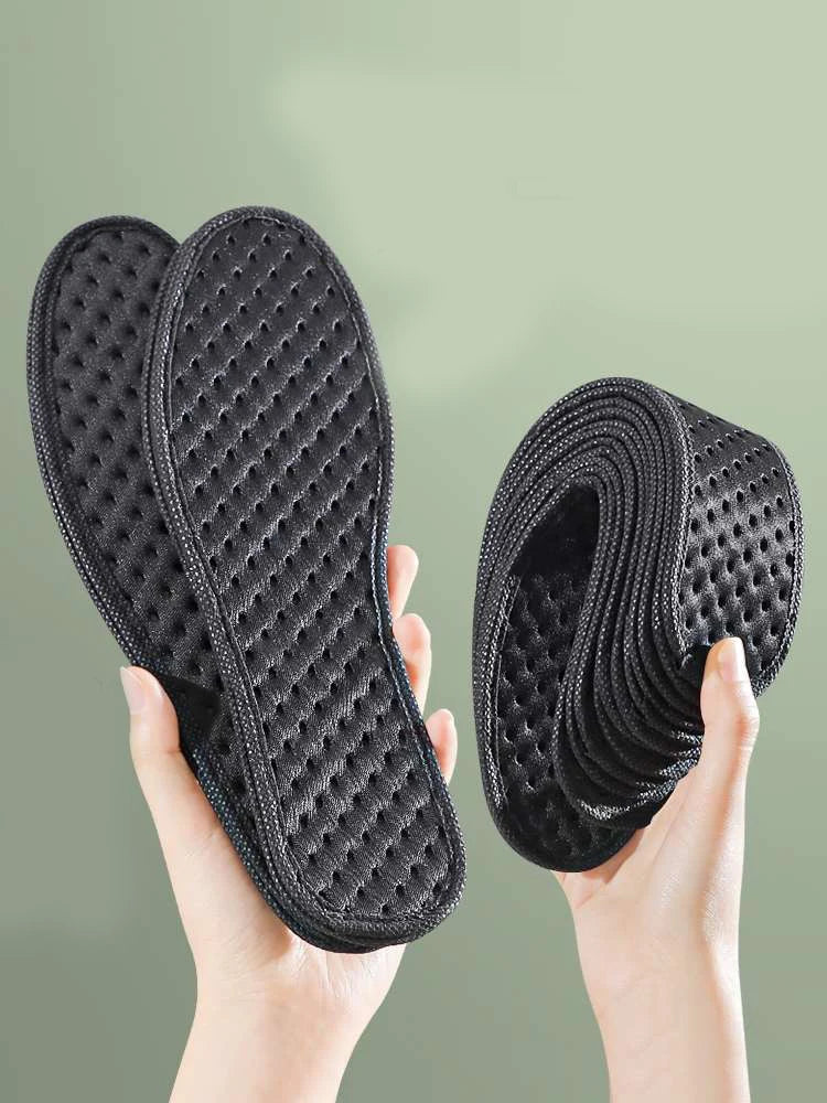 6Pcs Bamboo Charcoal Deodorant Insoles Mesh Breathable Absorb-Sweat Shoe Pads Men Running Sports Shoes Insert Deodorant Insole