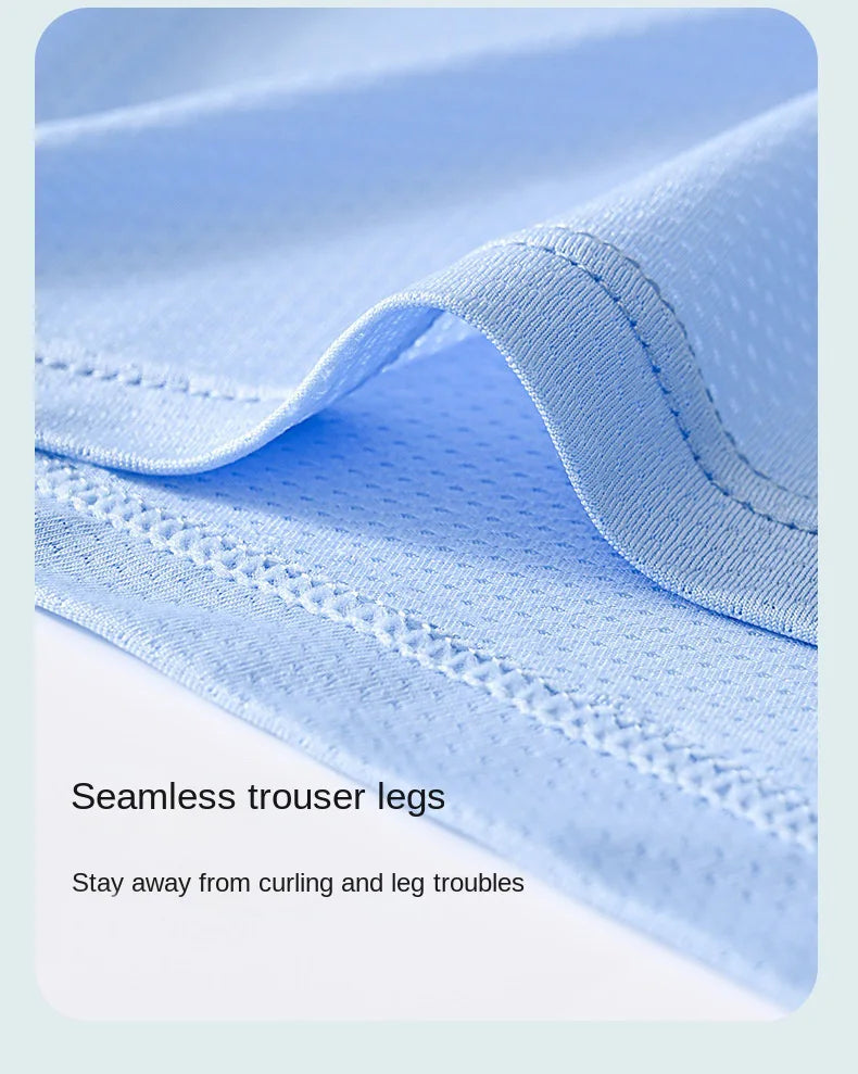 Men Boxers Men's Underwear 3A Antibacterial Underpants Ice Silk Men Boxer Shorts Breathable Elastic Male Panties Plus Size L-6XL