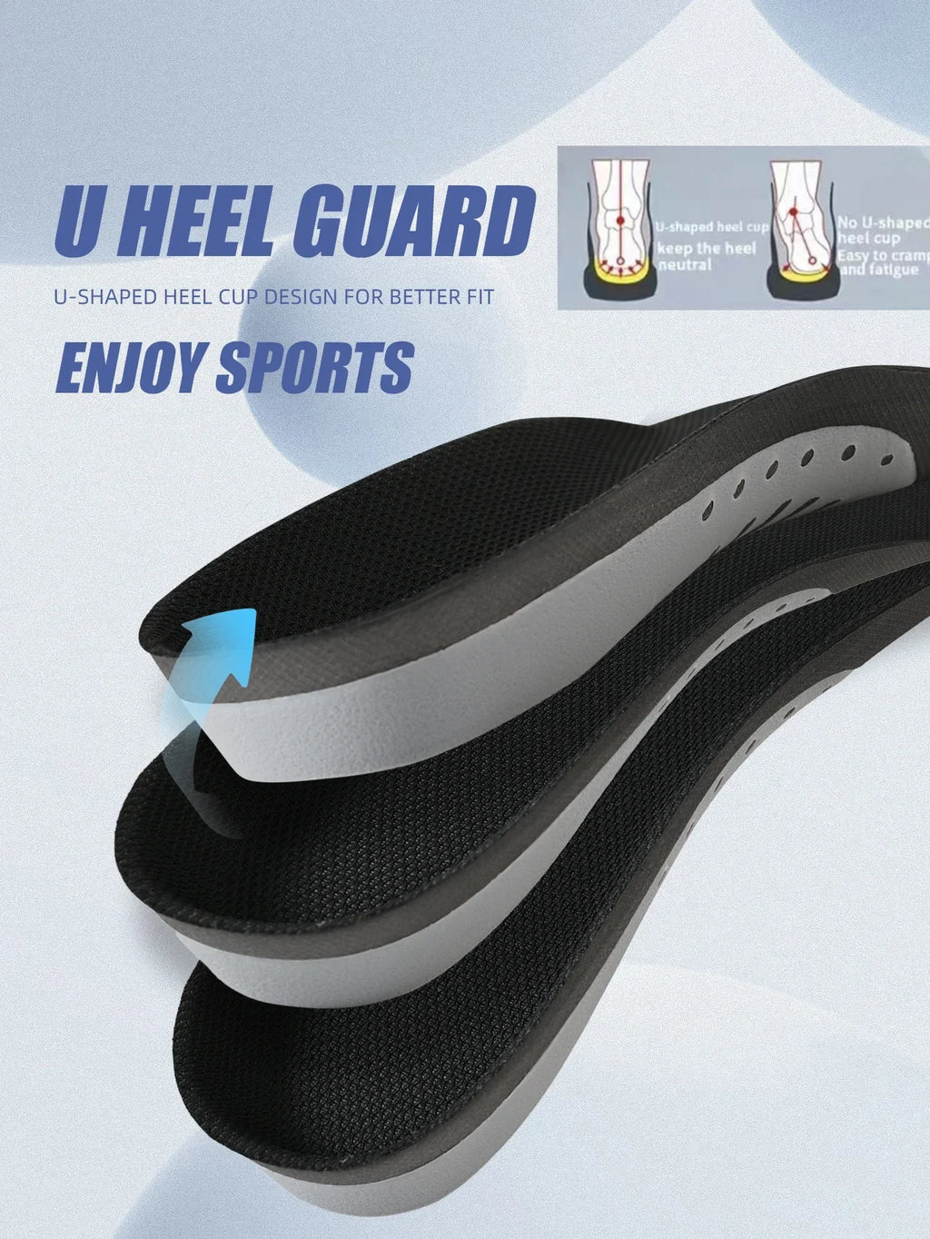 1 Pair Plantar Fasciitis Orthotic Shoe Inserts Arch Support Gel Comfort Shoe Insoles Athletic Running Insoles For Women And Men