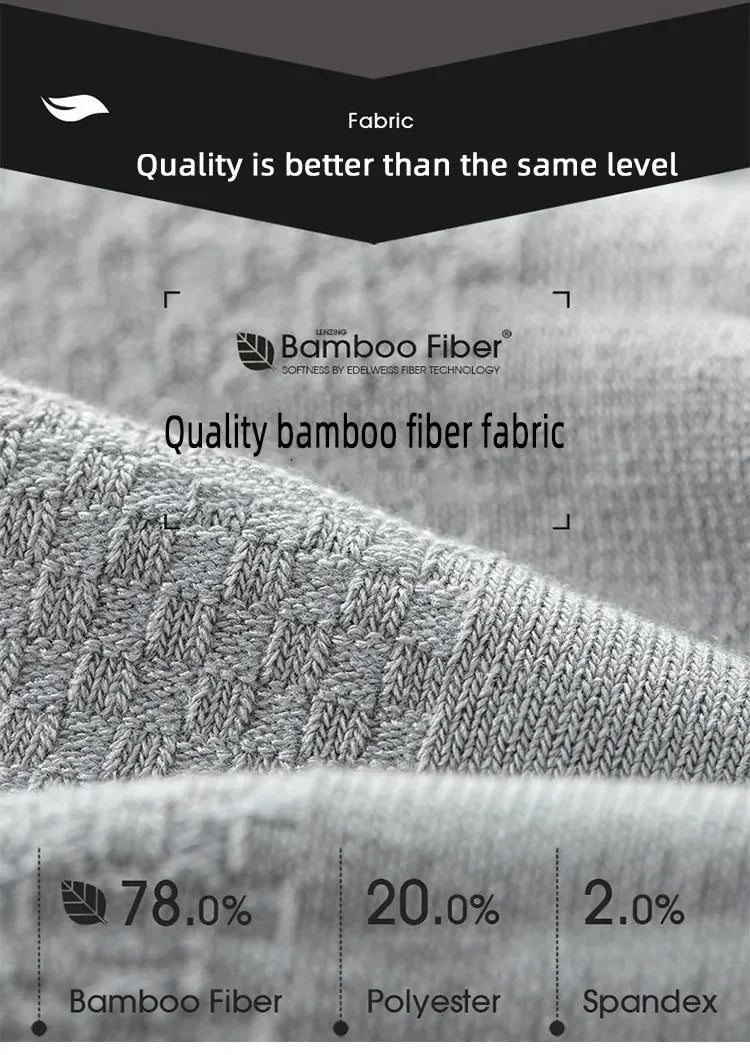 5Pairs/Lot Men's Socks High Quality Bamboo Fiber Business Breathable Deodorizing Socks Men's Casual Socks Large Size EU38-46