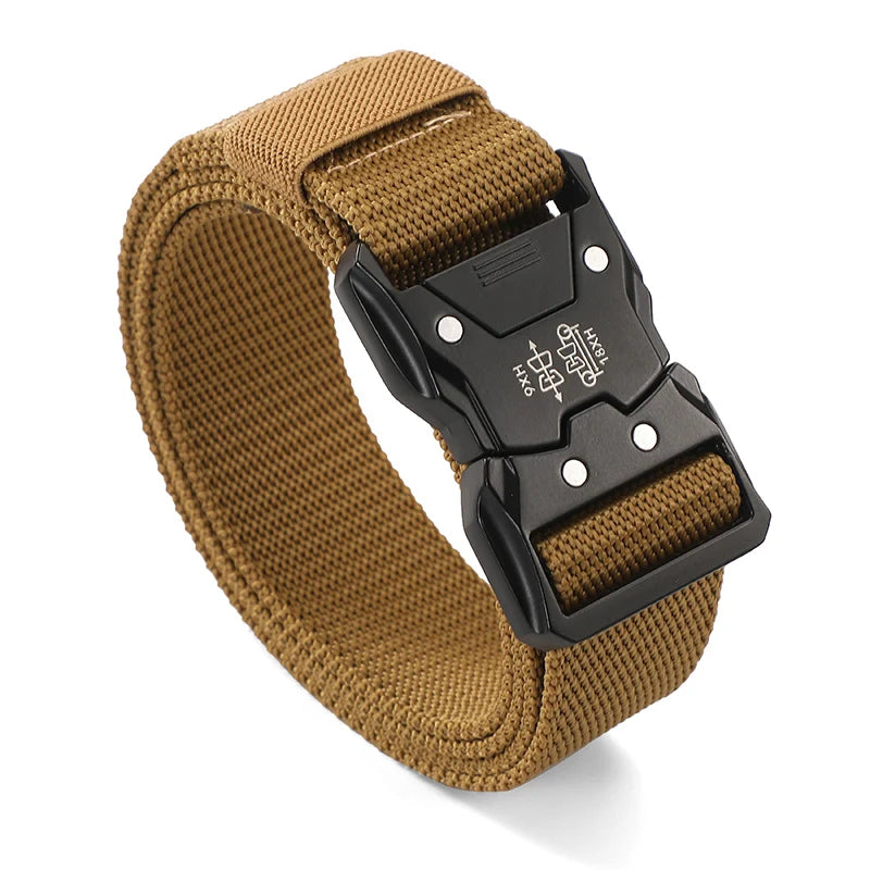 The New Men's 125cm Buckle Belt Nylon Braided Lightweight Breathable Daily Commuter Men's Belt