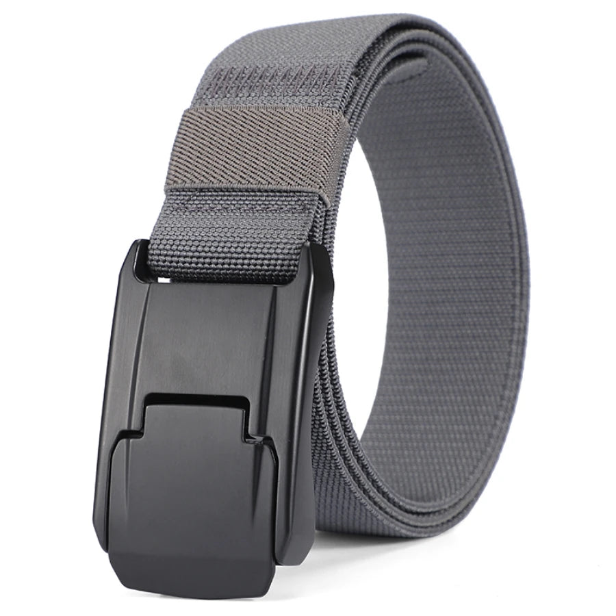New Stretch Belt For Men and Women Hard Quick Release Buckle Strong Real Nylon Unisex Elastic Belt Overalls Work Belt